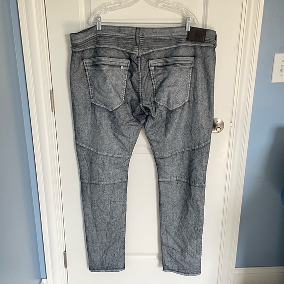 True Religion Gray Rocco Relaxed Moto Skinny Jeans - 35660 - Picture 5 of 14
